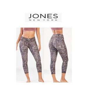 Jones New York Gray and Pink Leggings L